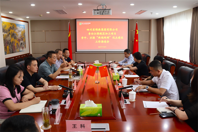 鄧華主持召開(kāi)集團(tuán)公司青白江保稅區(qū)加工項(xiàng)目資中 、萬(wàn)源“兩端兩網(wǎng)”試點(diǎn)建設(shè)項(xiàng)目工作推進(jìn)會(huì)